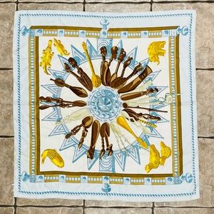 HERMES Vintage CUILLERS D’AFRIQUE Silk Scarf GORGEOUS 💯 AUTHENTIC
